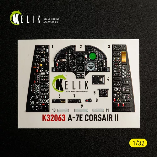 Kelik A-7E CORSAIR II - interior 3D decals for Trumpeter kit - 3D belsőtér-részletező matricakészlet