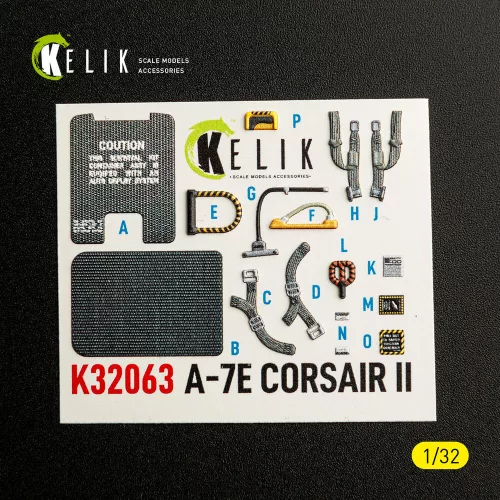 Kelik A-7E CORSAIR II - interior 3D decals for Trumpeter kit - 3D belsőtér-részletező matricakészlet