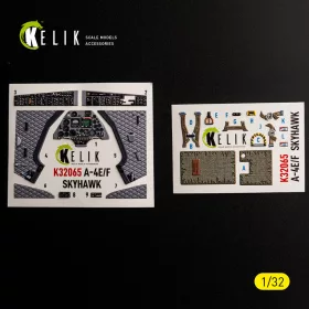  Kelik A-4E/F SKYHAWK - interior 3D decals for Hasegawa - 3D belsőtér-részletező matricakészlet