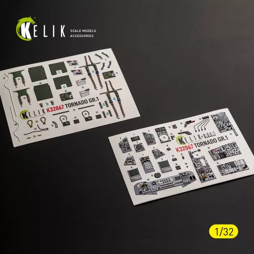 Kelik TORNADO GR.1 - interior 3D decals for Revell - 3D belsőtér-részletező matricakészlet