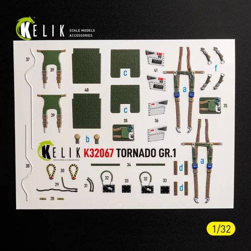 Kelik TORNADO GR.1 - interior 3D decals for Revell - 3D belsőtér-részletező matricakészlet
