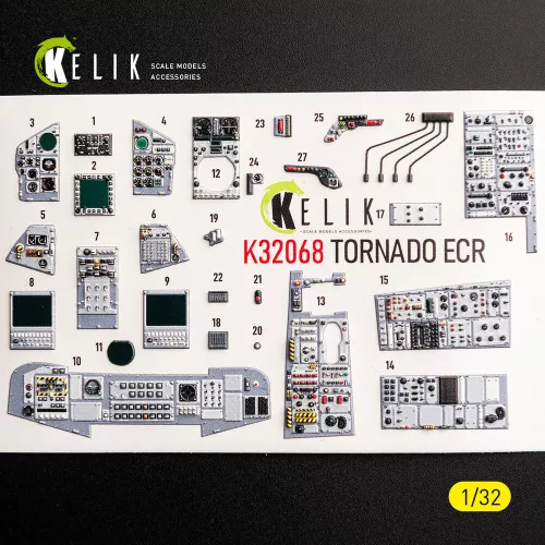 Kelik TORNADO ECR - interior 3D decals for Revell - 3D belsőtér-részletező matricakészlet