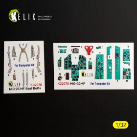   Kelik MiG-23 MF - interior 3D decals for Trumpeter - 3D belsőtér-részletező matricakészlet