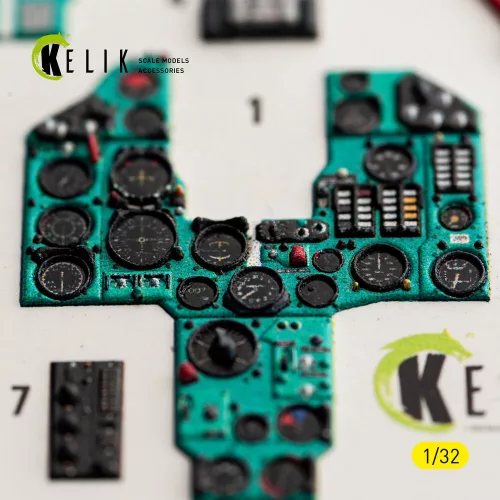 Kelik MiG-23 MF - interior 3D decals for Trumpeter - 3D belsőtér-részletező matricakészlet