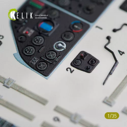 Kelik Mi-4 interior 3D decals for Trumpeter kit - 3D belsőtér-részletező matricakészlet