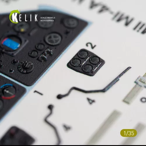 Kelik Mi-4 interior 3D decals for Trumpeter kit - 3D belsőtér-részletező matricakészlet