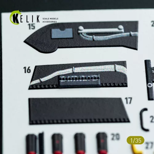 Kelik CH-54A Tarhe interior 3D decals for ICM kit - 3D belsőtér-részletező matricakészlet