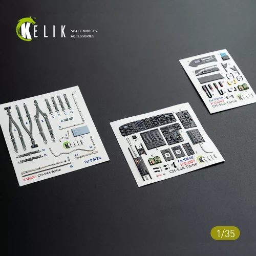 Kelik CH-54A Tarhe interior 3D decals for ICM kit - 3D belsőtér-részletező matricakészlet