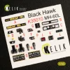 Kelik MH-60L Black Hawk interior 3D decals for Kitty Hawk / Zimimodel kit - 3D belsőtér-részletező matricakészlet