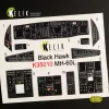 Kelik MH-60L Black Hawk interior 3D decals for Kitty Hawk / Zimimodel kit - 3D belsőtér-részletező matricakészlet