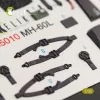 Kelik MH-60L Black Hawk interior 3D decals for Kitty Hawk / Zimimodel kit - 3D belsőtér-részletező matricakészlet