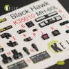 Kelik MH-60L Black Hawk interior 3D decals for Kitty Hawk / Zimimodel kit - 3D belsőtér-részletező matricakészlet