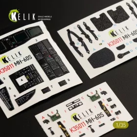   Kelik MH-60S Knight Hawk interior 3D decals for Kitty Hawk / Zimimodel kit - 3D belsőtér-részletező matricakészlet