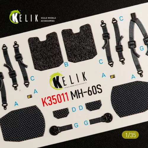 Kelik MH-60S Knight Hawk interior 3D decals for Kitty Hawk / Zimimodel kit - 3D belsőtér-részletező matricakészlet