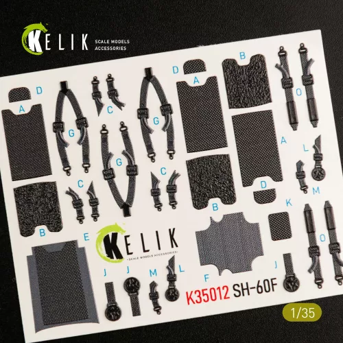 Kelik SH-60F Ocean Hawk interior 3D decals for Kitty Hawk / Zimimodel kit - 3D belsőtér-részletező matricakészlet