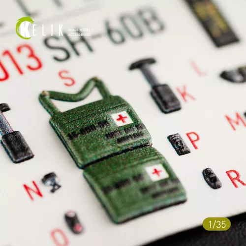 Kelik SH-60F Ocean Hawk interior 3D decals for Kitty Hawk / Zimimodel kit - 3D belsőtér-részletező matricakészlet