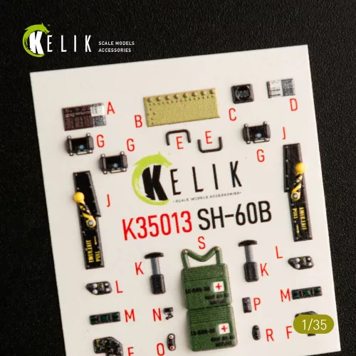 Kelik SH-60B interior 3D decals for Kitty Hawk / Zimimodel kit - 3D belsőtér-részletező matricakészlet