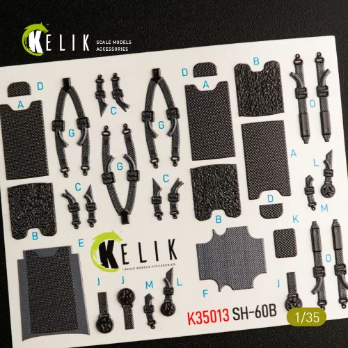 Kelik SH-60B interior 3D decals for Kitty Hawk / Zimimodel kit - 3D belsőtér-részletező matricakészlet