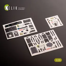   Kelik MH-60R interior 3D decals for Kitty Hawk kit - 3D belsőtér-részletező matricakészlet