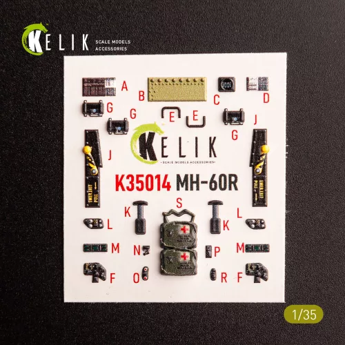 Kelik MH-60R interior 3D decals for Kitty Hawk kit - 3D belsőtér-részletező matricakészlet