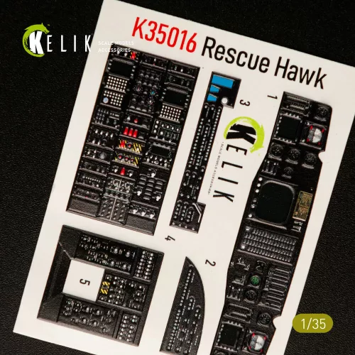 Kelik HH-60H Rescue Hawk interior 3D decals for Kitty Hawk / Zimimodel kit - 3D belsőtér-részletező matricakészlet