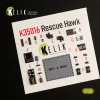 Kelik HH-60H Rescue Hawk interior 3D decals for Kitty Hawk / Zimimodel kit - 3D belsőtér-részletező matricakészlet