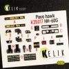Kelik HH-60G Pave Hawk interior 3D decals for Kitty Hawk / Zimimodel kit - 3D belsőtér-részletező matricakészlet