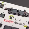 Kelik AH-64D Apache interior 3D decals for Takom kit - 3D belsőtér-részletező matricakészlet