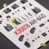 Kelik AH-64D Apache interior 3D decals for Takom kit - 3D belsőtér-részletező matricakészlet