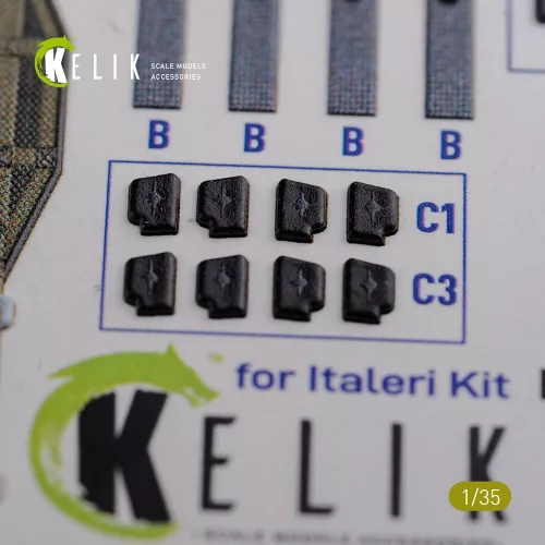 Kelik HUMVEE HMMWV M1036 TOW páncéltörő rakétarendszerrel, sivatagi változat – 3D belsőtér-részletező matricakészlet