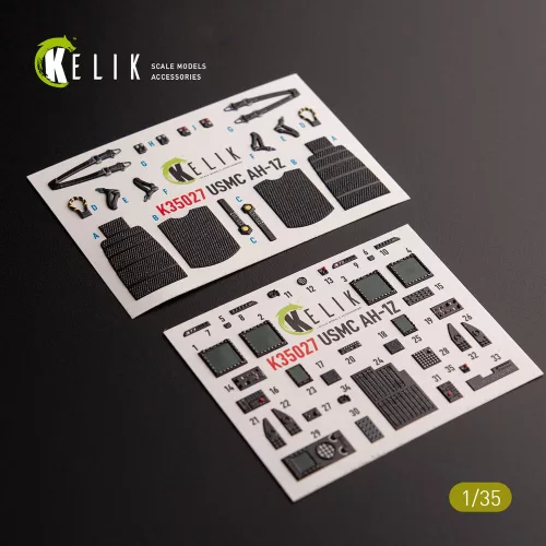 Kelik AH-1Z interior 3D decals for Academy kit - 3D belsőtér-részletező matricakészlet