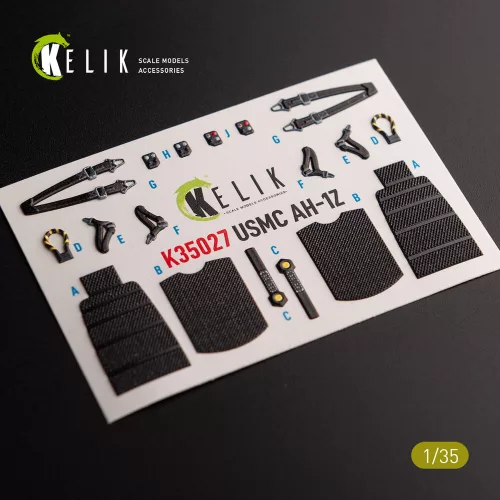 Kelik AH-1Z interior 3D decals for Academy kit - 3D belsőtér-részletező matricakészlet