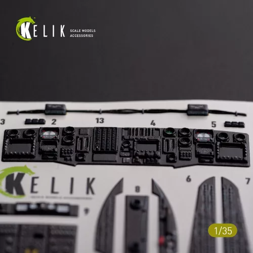 Kelik AH-60L DAP interior 3D decals for Academy kit - 3D belsőtér-részletező matricakészlet