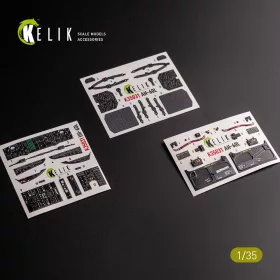   Kelik UH-60L interior 3D decals for Academy kit - 3D belsőtér-részletező matricakészlet