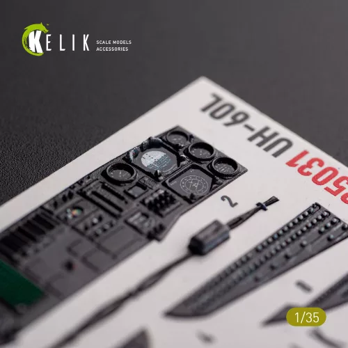Kelik UH-60L interior 3D decals for Academy kit - 3D belsőtér-részletező matricakészlet