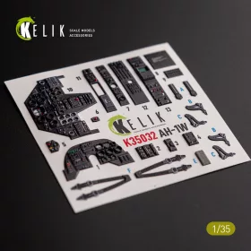   Kelik AH-1W interior 3D decals for Academy kit - 3D belsőtér-részletező matricakészlet