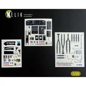   Kelik S-64E Skycrane - interior 3D decals for ICM kit - 3D belsőtér-részletező matricakészlet