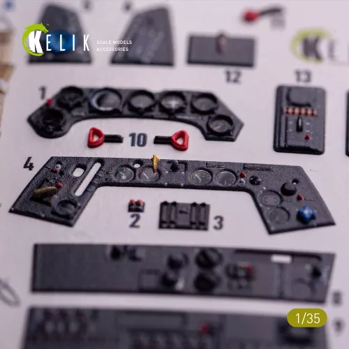 Kelik FW-190A-8 - interior 3D decals for Border Models kit - 3D belsőtér-részletező matricakészlet