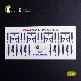   Kelik M1240A M-ATV seat belts - interior 3D decals for RFM kit - 3D biztonságiöv-matricakészlet