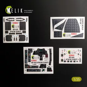   Kelik AH-64A APACHE (early) - interior 3D decals for Trumpeter - 3D belsőtér-részletező matricakészlet