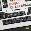Kelik AH-64A APACHE (early) - interior 3D decals for Trumpeter - 3D belsőtér-részletező matricakészlet