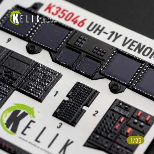 Kelik UH-1Y VENOM - interior 3D decals for Trumpeter - 3D belsőtér-részletező matricakészlet