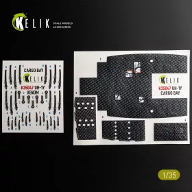   Kelik UH-1Y VENOM Cargo Bay - interior 3D decals for Trumpeter - 3D raktér-részletező matricakészlet