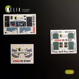   Kelik UH-1B HUEY - interior 3D decals for Trumpeter - 3D belsőtér-részletező matricakészlet