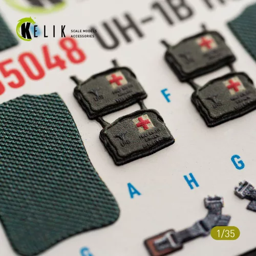 Kelik UH-1B HUEY - interior 3D decals for Trumpeter - 3D belsőtér-részletező matricakészlet