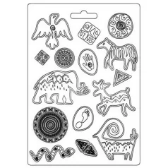   Stamperia - Lágy PVC öntőforma A4 - Szavanna grafiti - 41508