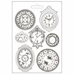   Stamperia - Lágy PVC nyomóforma A4 - Garden of Promises órák - 41858