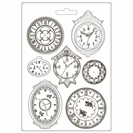 Stamperia - Lágy PVC nyomóforma A4 - Garden of Promises órák - 41858