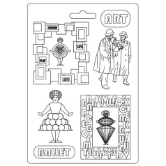   Stamperia - Lágy öntőforma  A4 - Bauhaus art ballet - 42319
