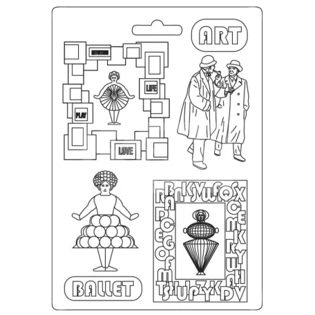 Stamperia - Lágy öntőforma  A4 - Bauhaus art ballet - 42319